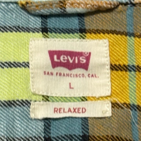 Levis Men’s Jackson Plaid Worker Overshirt in Jones Plaid Starlight Multi - Picture 4 of 6